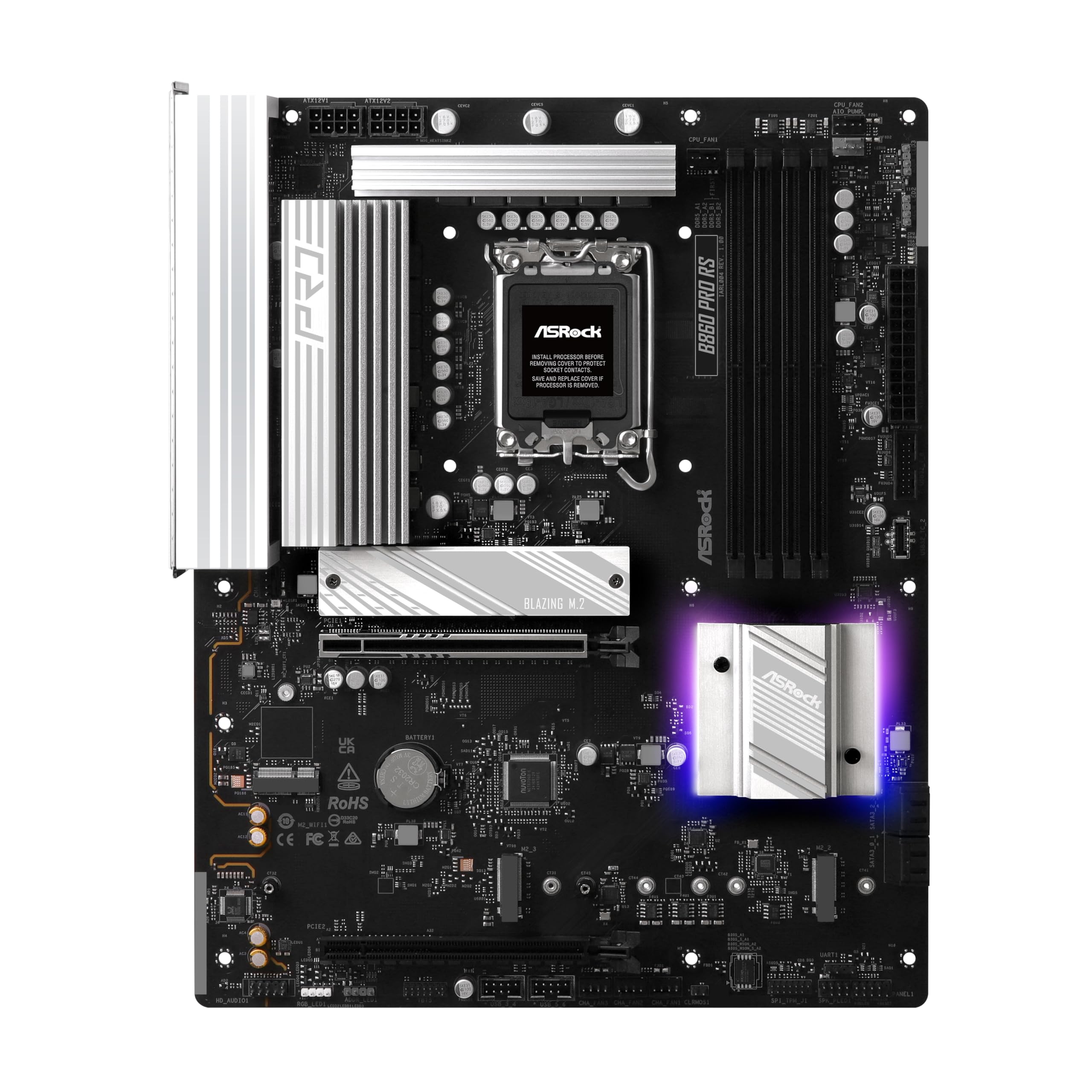 ASRock B860 Pro RS Intel Core Ultra DDR5 8666 MHz 256GB M.2